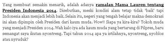 gan apakah ramalan mama laurent itu bisa dipercaya...