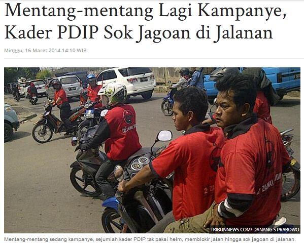 &#91;Liputan Khusus&#93; Mentang-mentang Lagi Kampanye, Kader PDIP Sok Jagoan di Jalanan