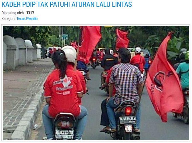 &#91;Liputan Khusus&#93; Mentang-mentang Lagi Kampanye, Kader PDIP Sok Jagoan di Jalanan