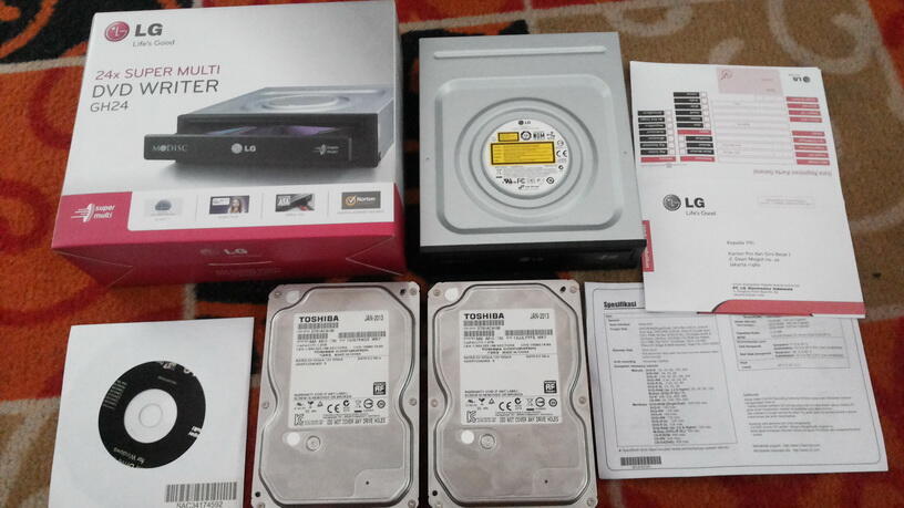 WTS Hdd 3.5" Toshiba 1000Gb 1 Tera DvdRoom LG Mint Murmer || Surabaya Masuk !
