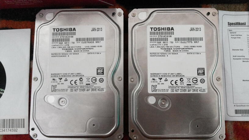 WTS Hdd 3.5" Toshiba 1000Gb 1 Tera DvdRoom LG Mint Murmer || Surabaya Masuk !