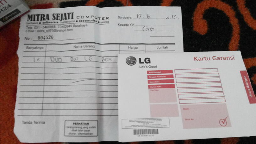 WTS Hdd 3.5" Toshiba 1000Gb 1 Tera DvdRoom LG Mint Murmer || Surabaya Masuk !