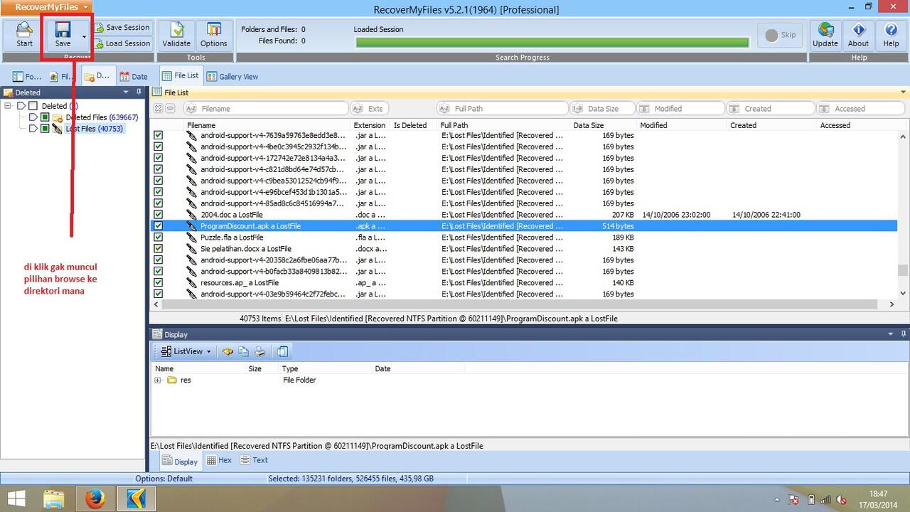 &#91;Ask&#93; Recover My Files v 5.2.1 gak bisa di save ?