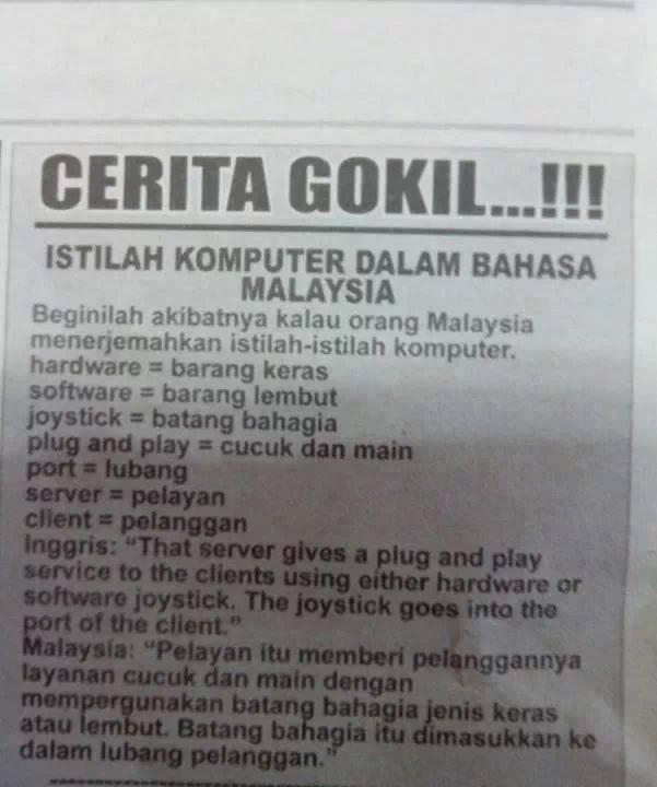 istilah komputer dalam bahasa malaysia ,,