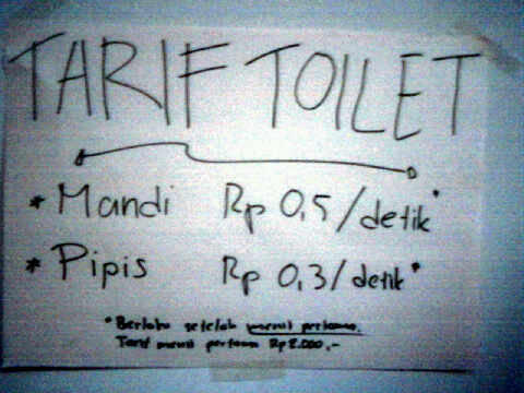 TARIF TOILET PALING RIBET INI,LOL