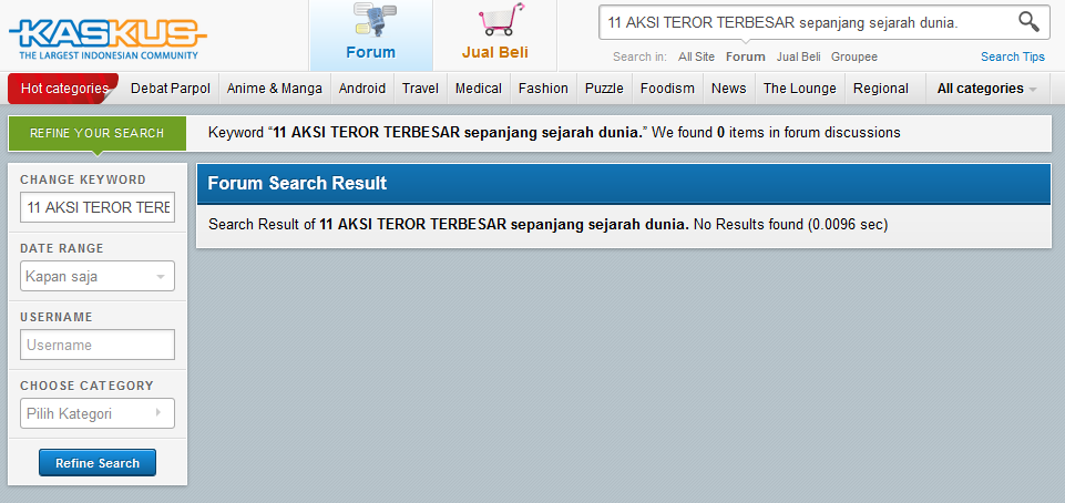 11 AKSI TEROR TERBESAR sepanjang sejarah dunia.