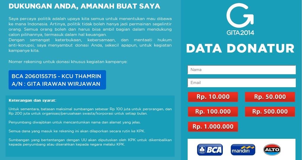 Gita Wirjawan Minta Donasi Buat Kampanye
