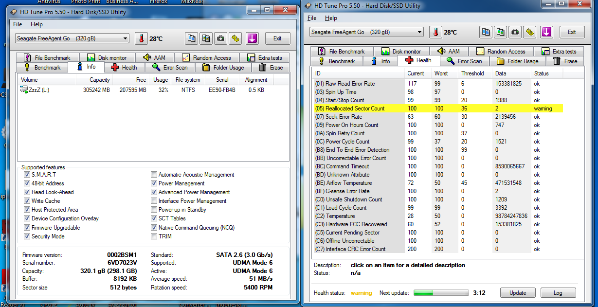 HDD External Seagate 320GB Bandung
