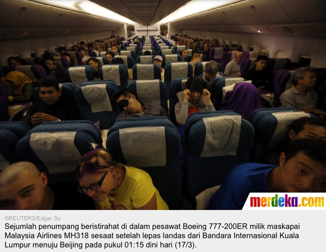 Begini suasana kabin Malaysia Airlines MH318 pengganti MH370 &#91;PICT LENGKAP++&#93;