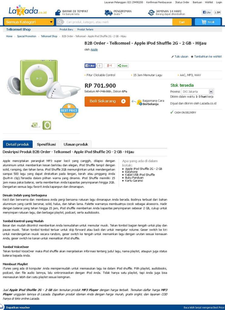 Mangtab gan, siapa yg dpt suvenir iPod Shuffle 2GB di kawinan anaknya Sekretaris MA