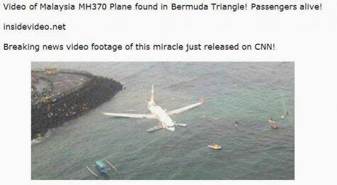 Malaysia Airlines ditemukan! Stop, jangan dipercaya!