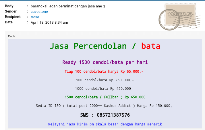 Makin hari Kaskus makin tidak bermutu