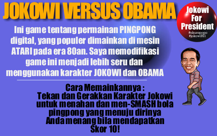 Launching Game JOKOWI VERSUS OBAMA!