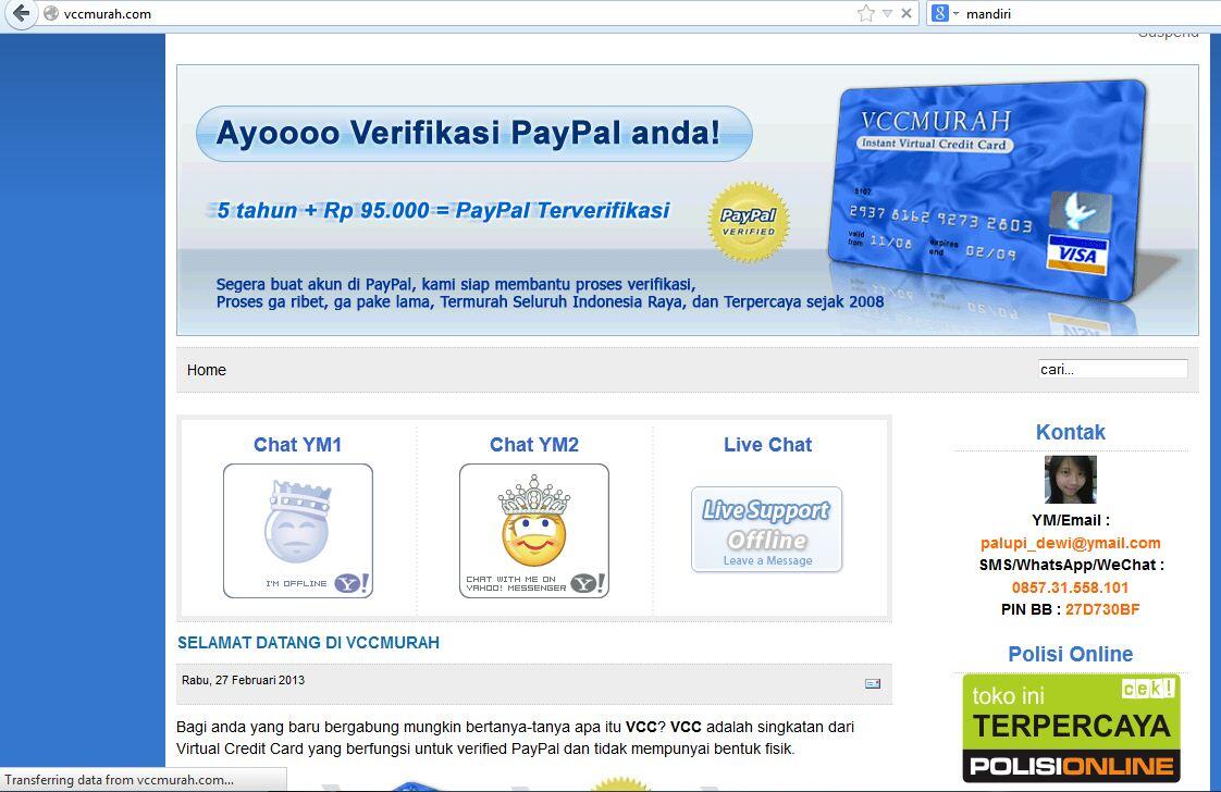 Surat Terbuka untuk DEWI PALUPI aka VCCMURAH.COM - Jangan Kabur! Tanggung Jawab!