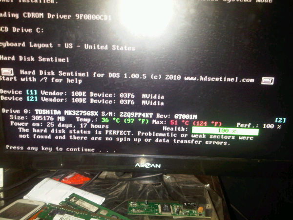 Hardisk 2,5 Laptop Toshiba 320GB 100% sehat