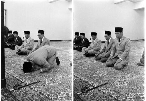 Ekslusif! Foto-Foto Bung Karno Shalat di Masjid Amerika 1956