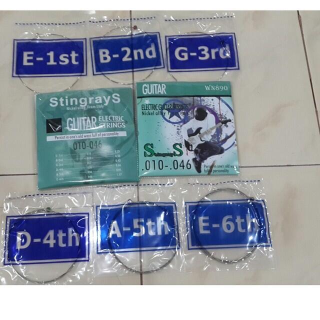 Jual Senar Gitar stinger dan elektrik / electric 0,10 nylon harga murah gan