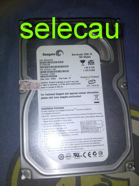 HDD 3.5" SEAGATE IDE 160 GB MURMER GAN CM 100 RB AN JOGJA...