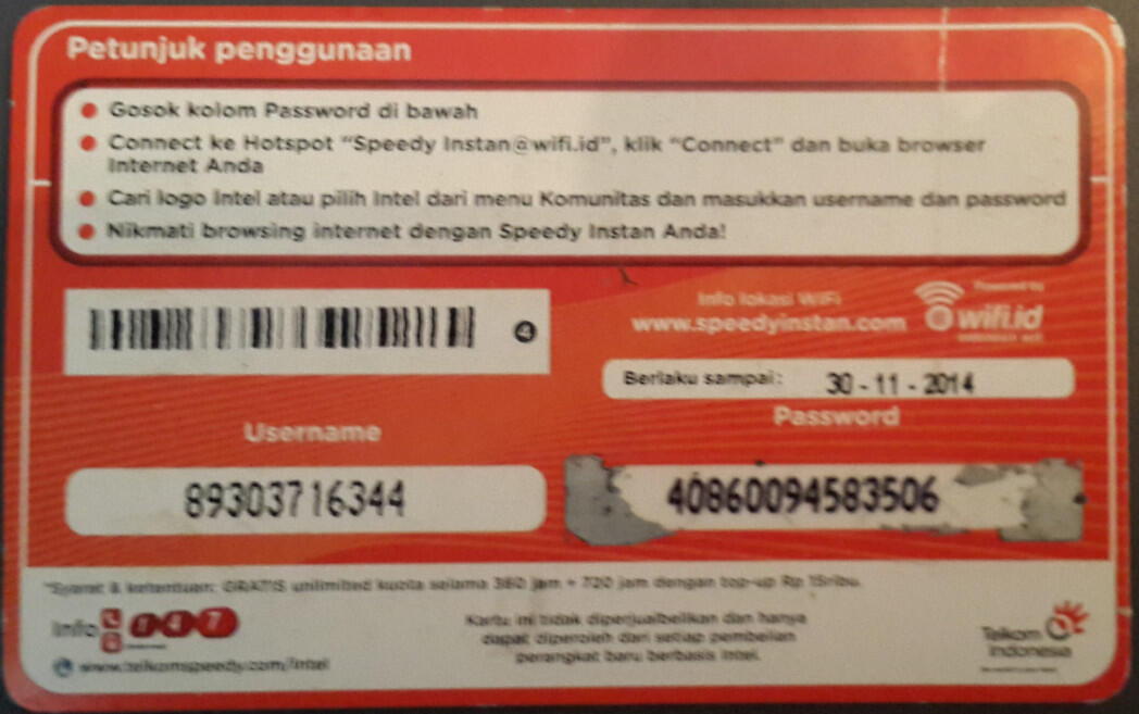 Indahnya Berbagi - Kartu Wifi.id Speedy 1000 jam Gratis