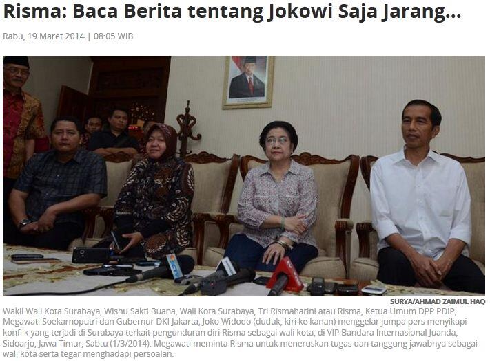 &#91;Oh Ternyata&#93; Risma: Baca Berita tentang Jokowi Saja Jarang ... 