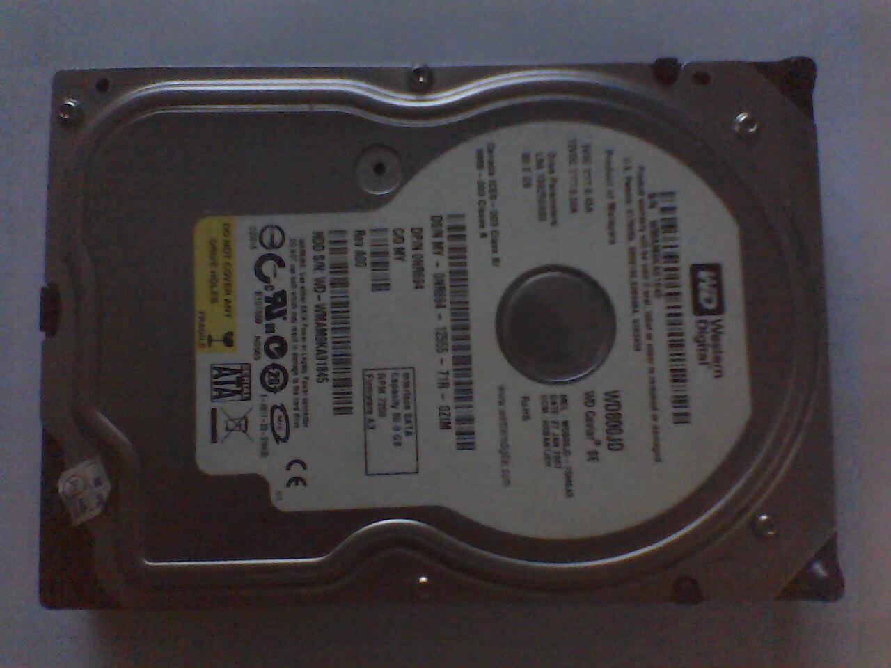 Jual HDD Desktop Internal WD 80 GB SATA 2nd (Bandung)