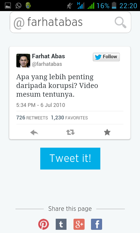 Apa Tweet Pertama Ente?