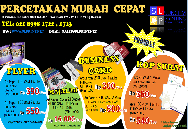 ★★★ PERCETAKAN ★★★ Murah dan cepat!! ※ PROMOSI ※