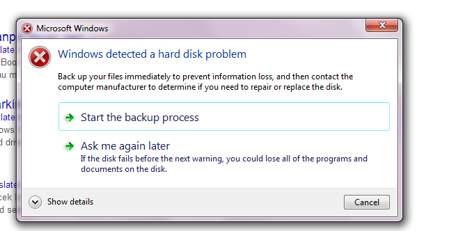 TLG GANN WINDOWS DETEC HARDISK PROBLEM