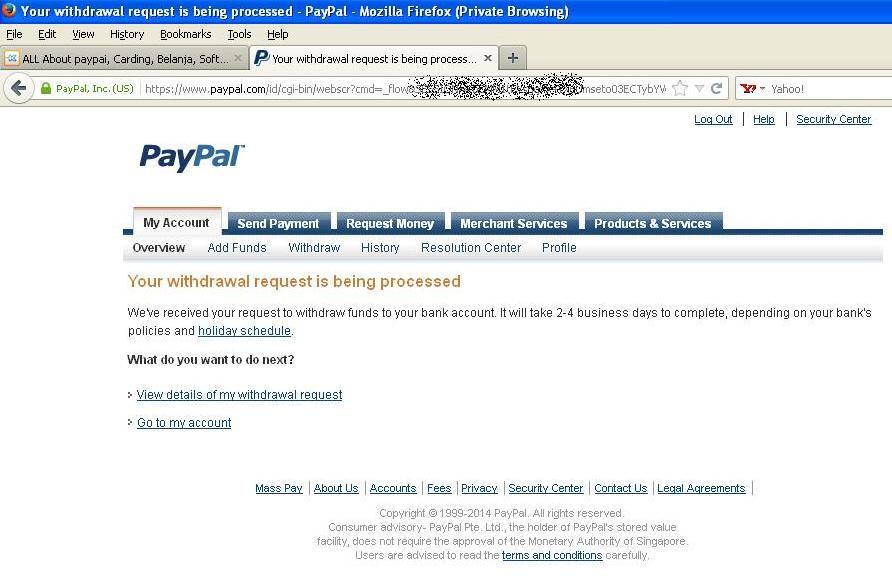 Bisnis paypal &quot;semi&quot; sangat menguntungkan dump,db,carcker,ebay,amazon,dll masuk!