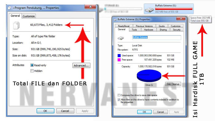 HDD Extr Buffalo Extreme 1TB FULL GAME PC! Hot Abizz!!!
