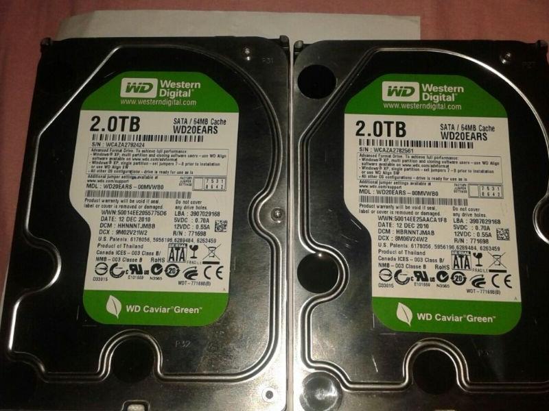 Hardisk Internal WD Western Digital Caviar Green 2 TB SATA