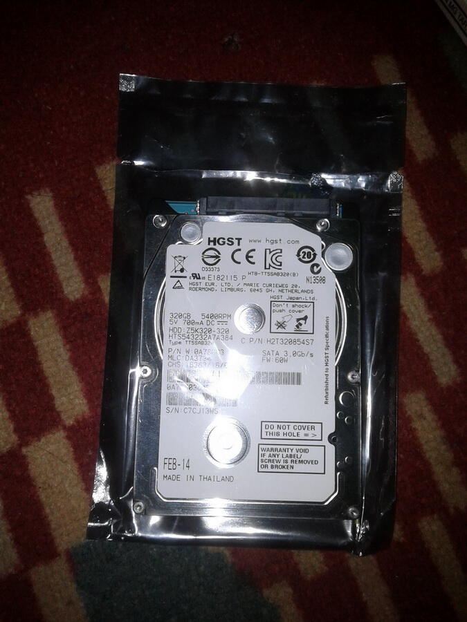 Hardisk laptop 2.5 " sata 320gb Hitachi