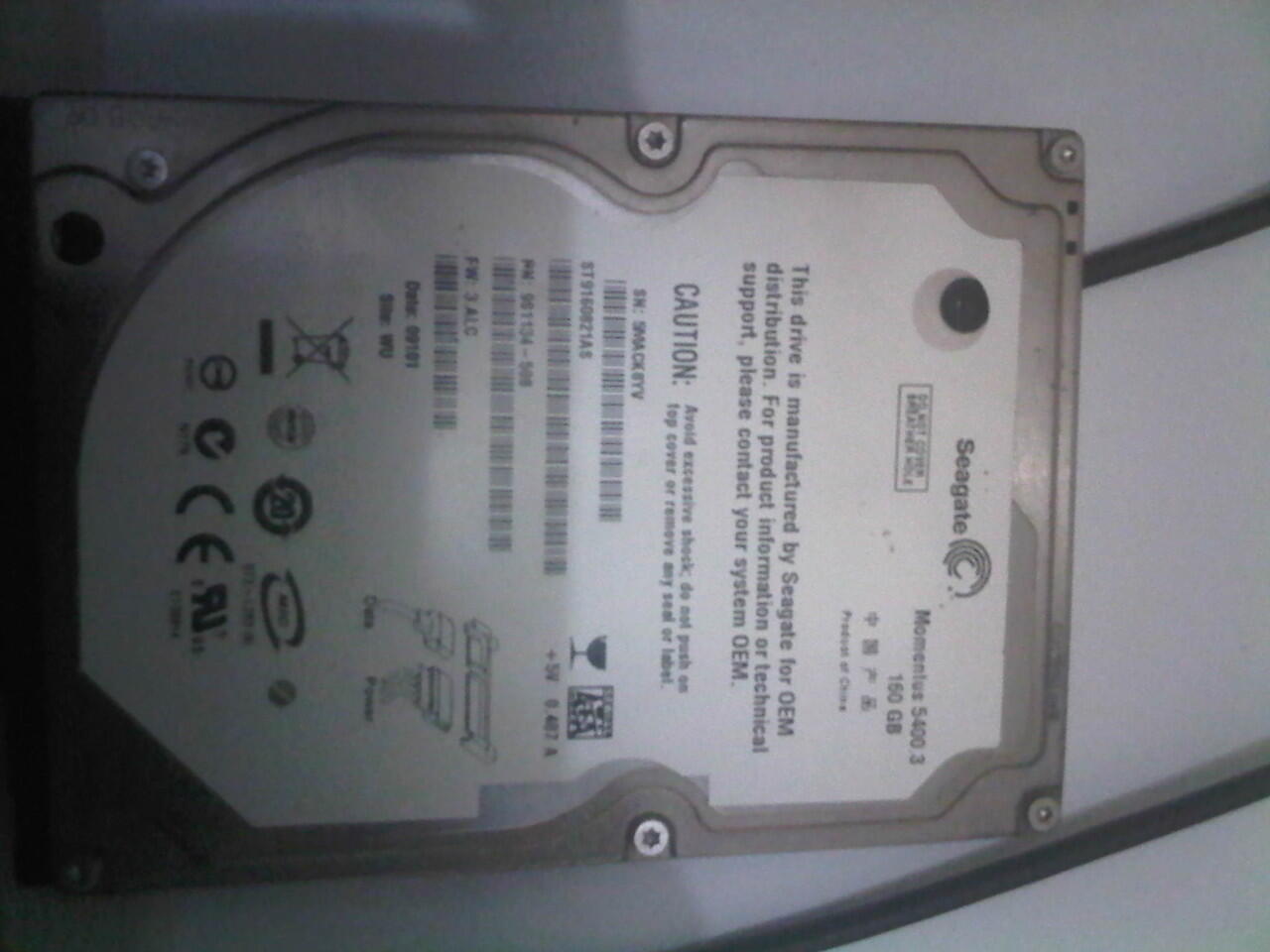 HARDISK INTERNAL 2,5" SEAGATE MOMENTUS 160GB 5400