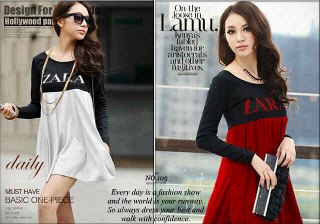 Baju Dress Zarra Top - Spandek (1Pcs Ok)