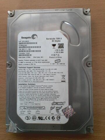 hardisk seagete 80 gb ada bad sectornya