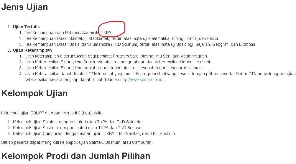 seperti ada kejanggalan di web sbmptn.or.id