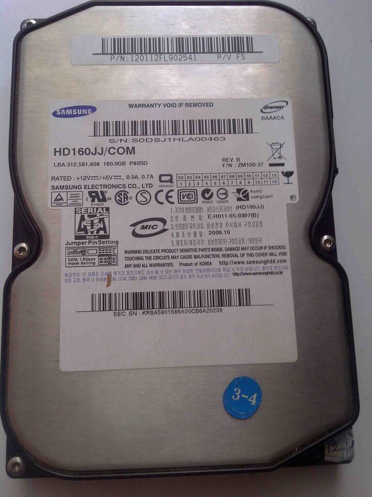 WTS HDD/Hardisk samsung 160gb bandung bdg
