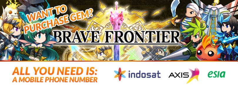 JUAL Gem BRAVE FRONTIER via Pulsa ! Aman dan Gampang :D