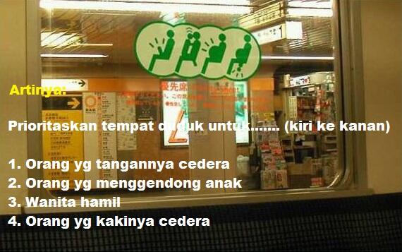 Bisa agan mengartikan pesan dari simbol ini? (simbol didalam kereta api di Jepang)