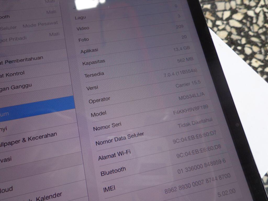 ipad mini 16gb wifi dan cellular fullset muluss muraah