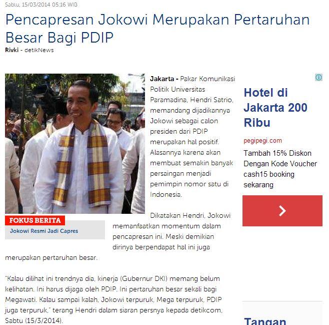 Pencapresan Jokowi Merupakan Pertaruhan Besar Bagi PDIP (+BONUS CENDOL/DONAT Inside!)