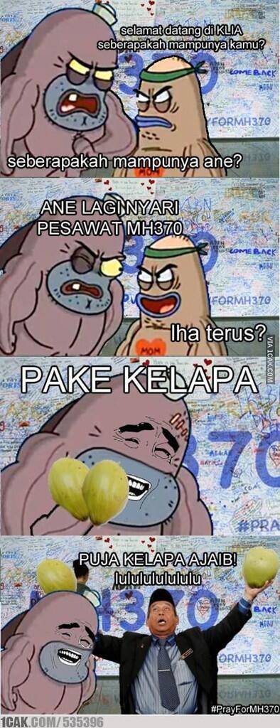 :D &#91;NGAKAK INSIDE&#93; Kelapa di balik MH370 