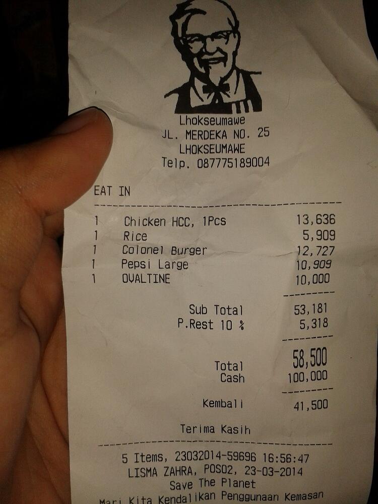 Penipuan KFC