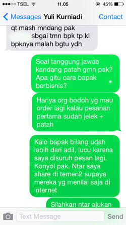 Sangkar Burung Patah Dikirim, Mau Ganti Asal Pesan Lagi. Modus Baru?