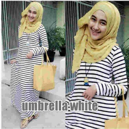 maxi Umbrella white cantik dgn pashmina