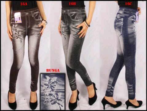 Legging Bunga Jeans
