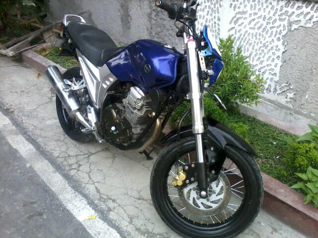 yamaha scorpio 2006 modif supermoto dbl cakram upsidedown adjustable
