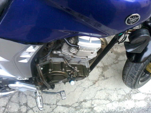yamaha scorpio 2006 modif supermoto dbl cakram upsidedown adjustable