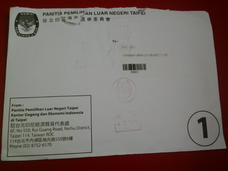 Surat Suara Pemilihan Untuk TKI INDONESIA &#91;Ask&#93;