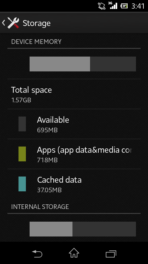 storage problem Xperia L